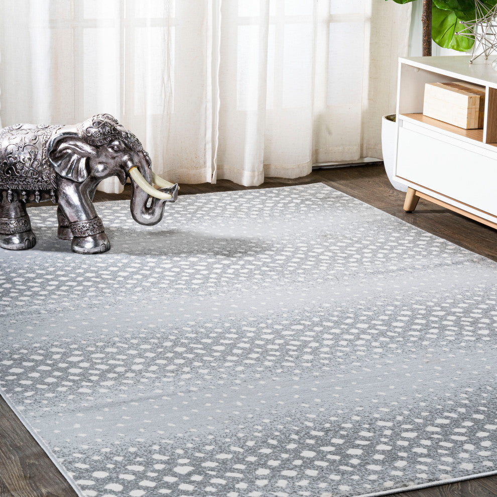 Antelope Modern Animal Light Gray/Cream 8'x10' Area Rug