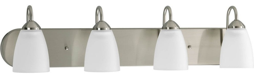 Progress Lighting 4-100W Medium Bath Bracket, Brushed Nickel