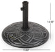 GDF Studio Noah Outdoor 55lb Concrete Circular Umbrella Base, Hammered Iron