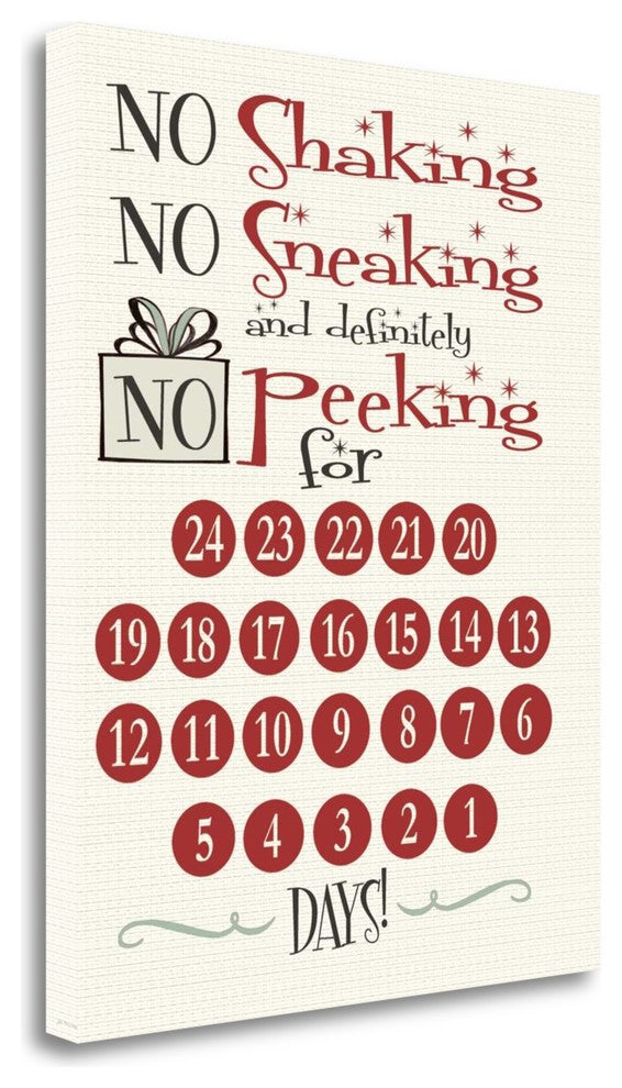 "No Peeking Countdown" By Jo Moulton, Giclee Print on Gallery Wrap Canvas