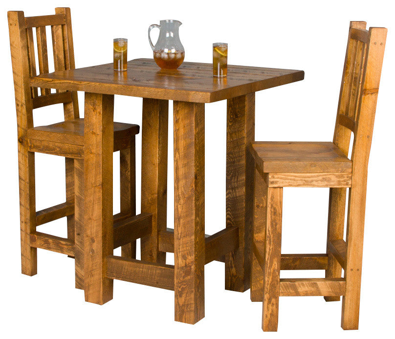 Barnwood Pub Table And Chair Set