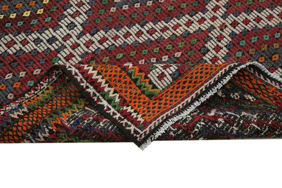 Rug N Carpet - Hand-knotted Turkish 6' 4'' x 11' 11'' Vintage Wool Kilim Rug