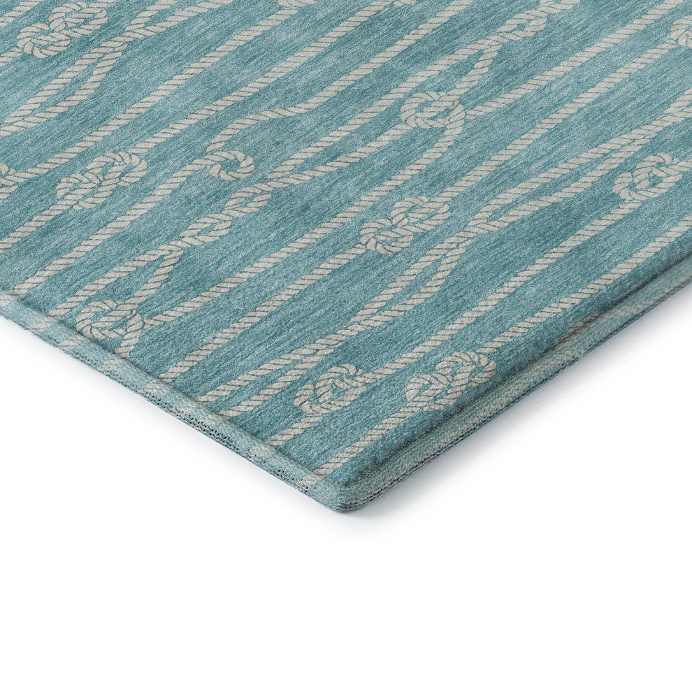 Addison Premium Washable Mayfield AMF152 Blue 3' x 5' Rug