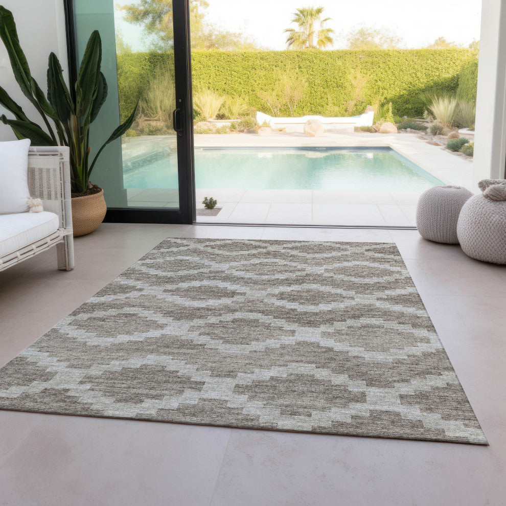 Indoor/Outdoor Sedona SN9 Taupe Machine Washable 3' x 5' Rug
