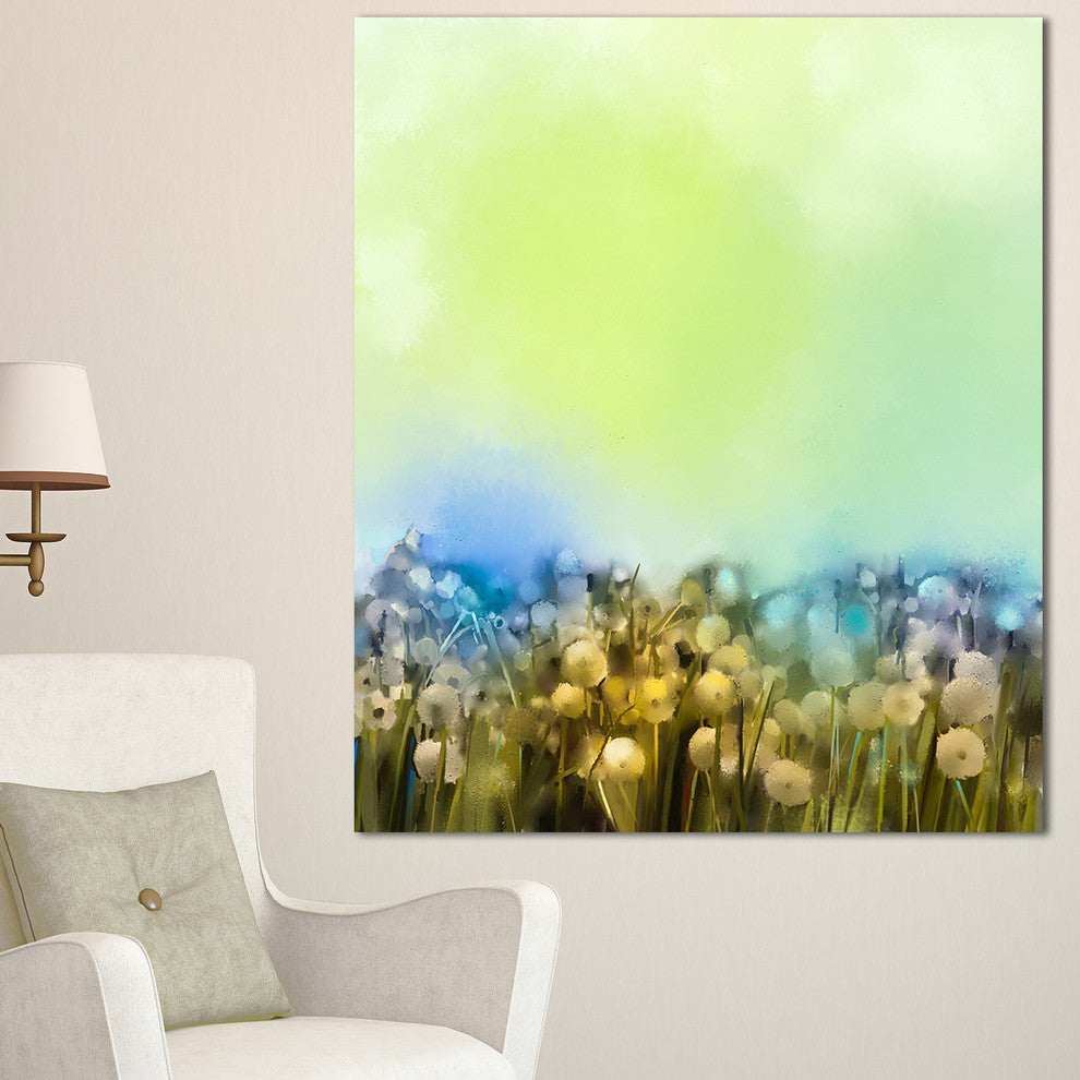 White Flowers Garden in Soft Color, Floral Canvas Art Print, 30"x40"