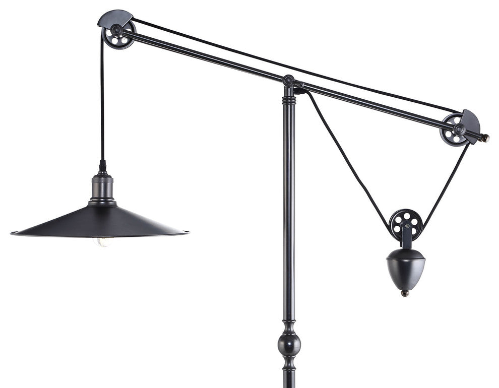 Modern Urban Contemporary Floor Lamp, Silver Steel