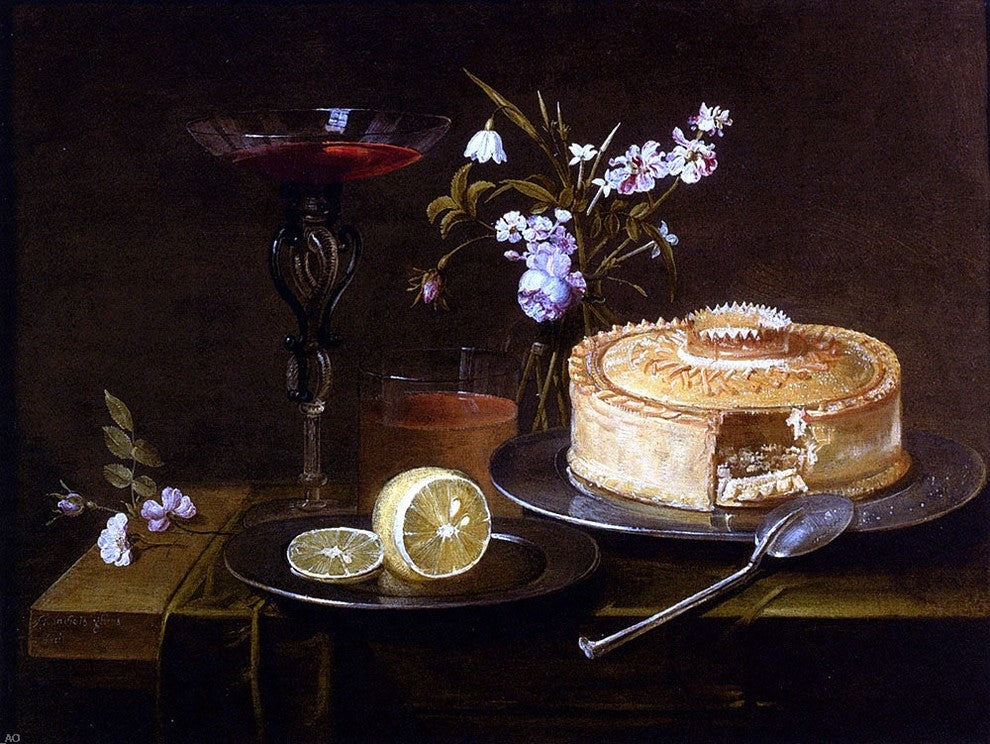 Frans Ykens A Still Life Of A Pie And Sliced Lemon Wall Decal