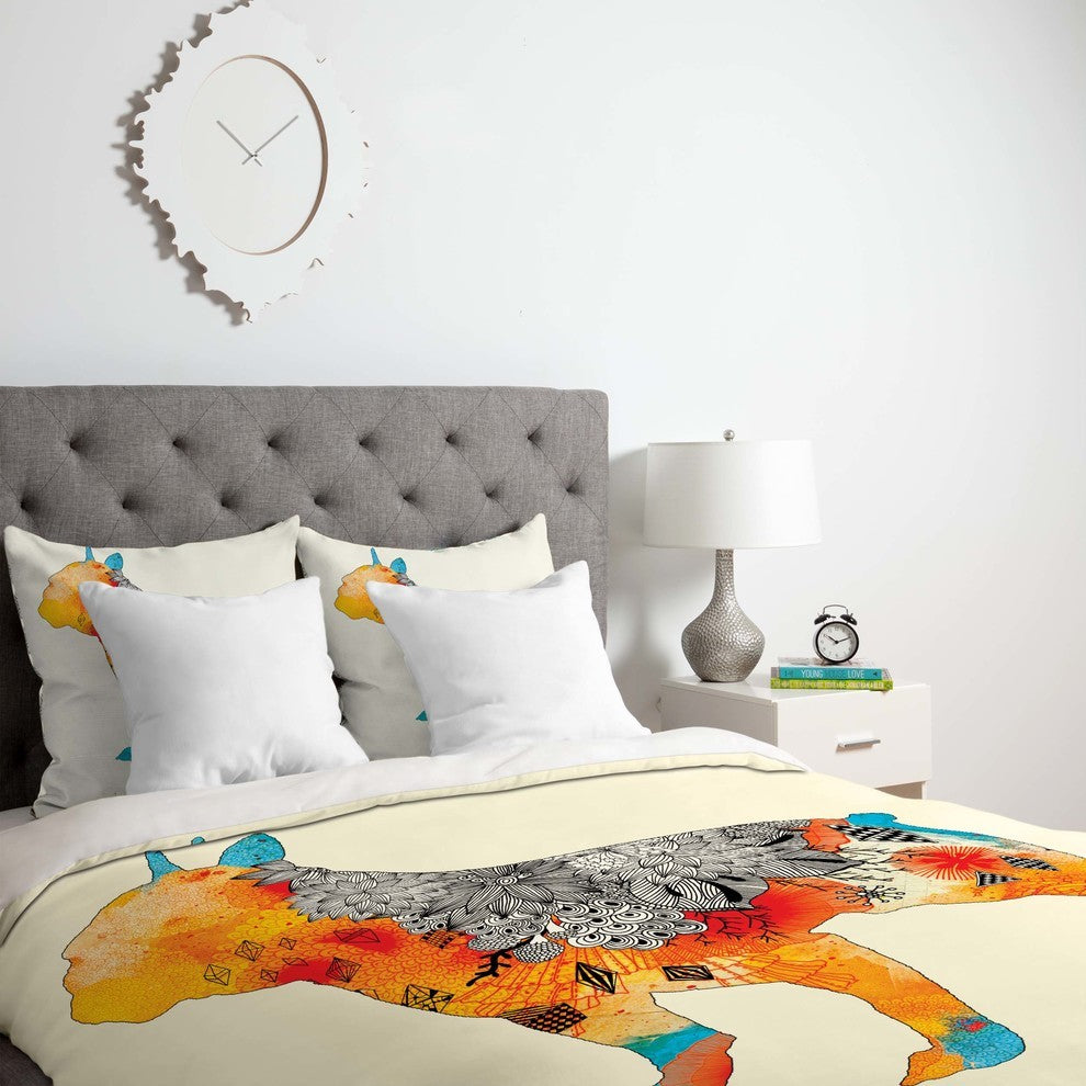 Deny Designs Iveta Abolina Frenchie Duvet Cover - Lightweight