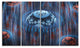 Blue World of Infinite Universe, Abstract Canvas Art Print, 48"x28", 4 Panels