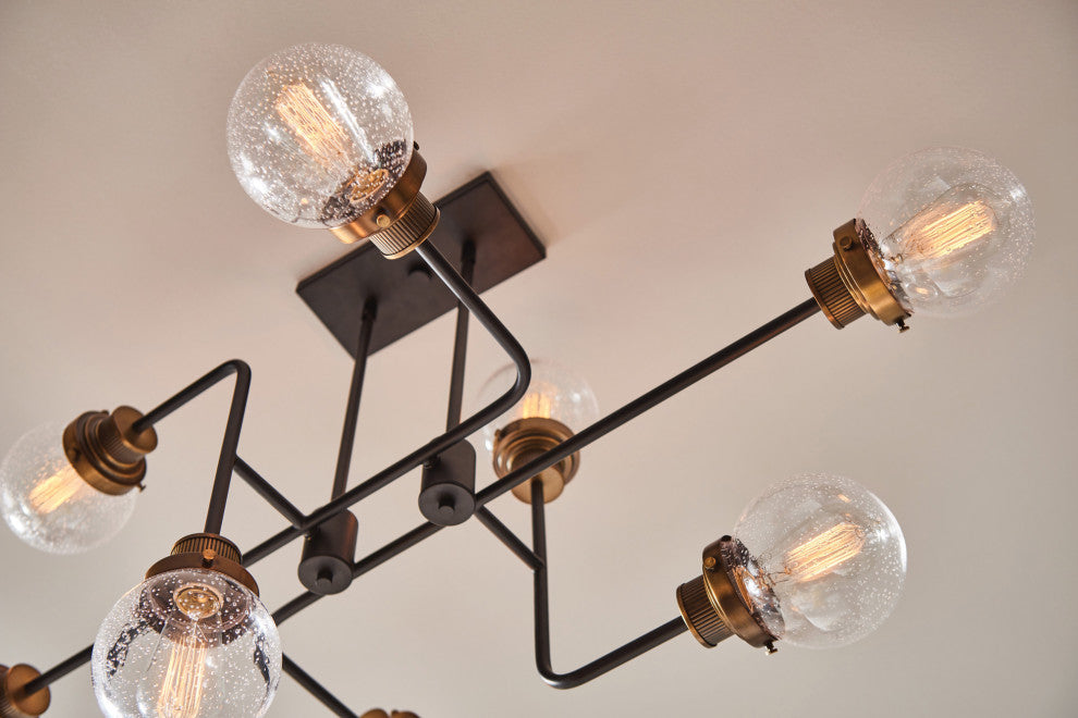 Hinkley Poppy Medium Eight Light Linear, Black