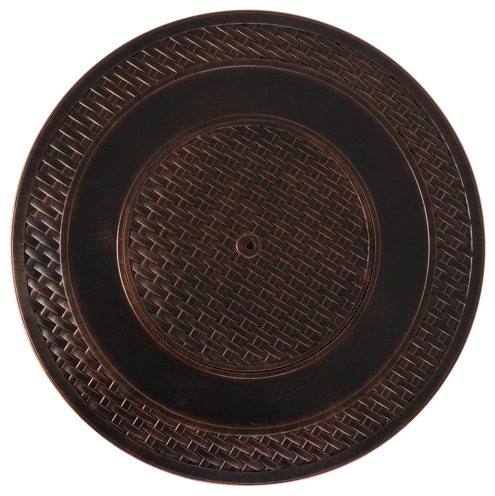 Bellante Woven Cast Aluminum LPG Fire Pit