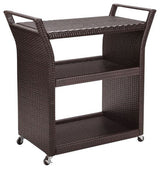 Palm Harbor Outdoor Wicker Bar Cart