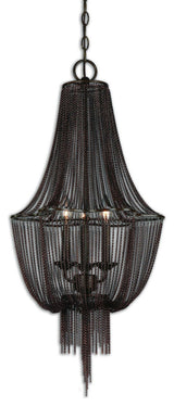 Uttermost 21998 Lezzeno 3 Light 1 Tier Draped Chandelier - Dark Oil Rubbed