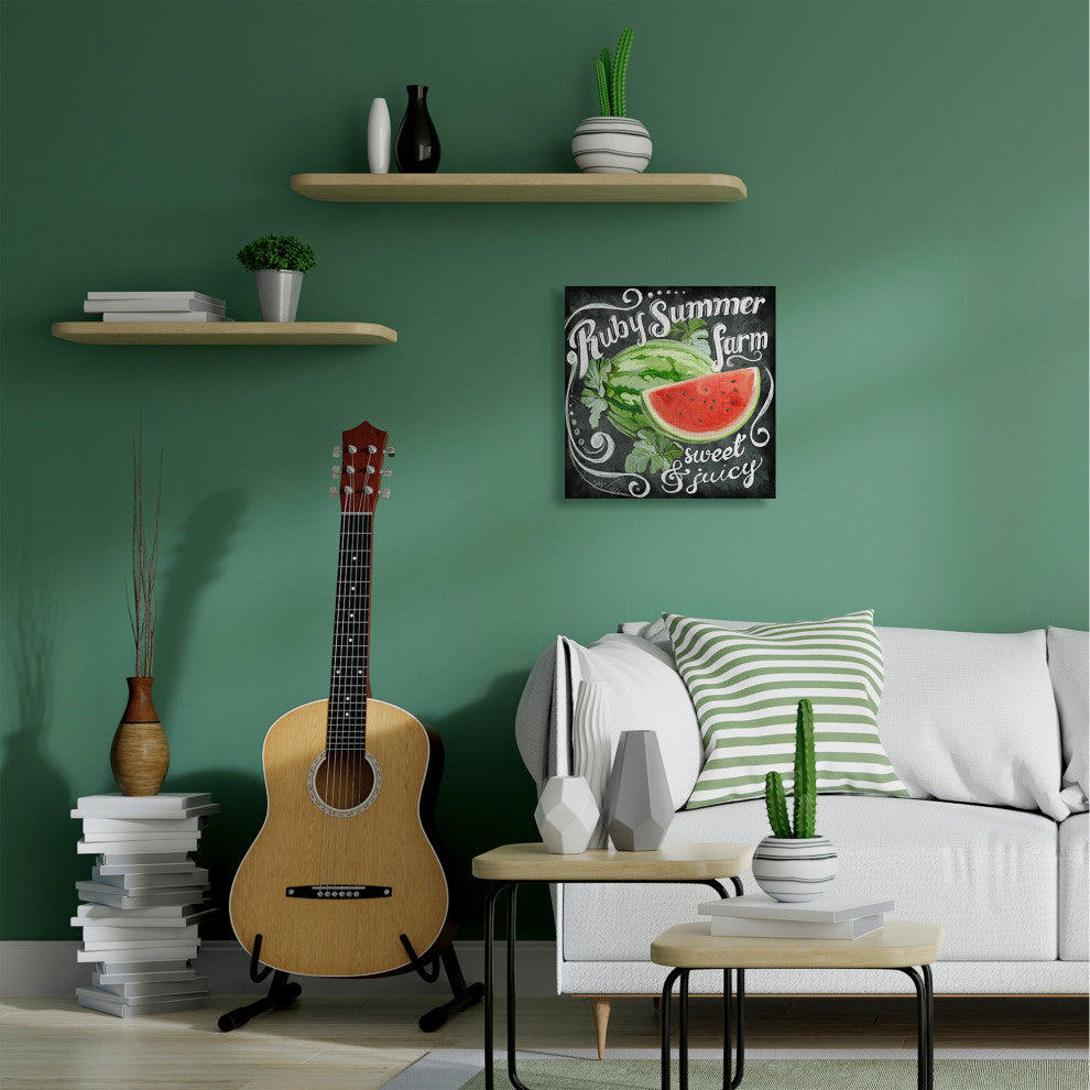 Watermelon Farm Rustic Sign Word Design, 24"x24"
