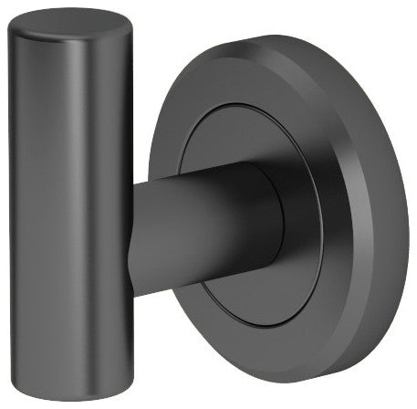 Latitude II Robe Hook, Matte Black, Single