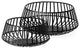 Set of Two Black Metal Wire Decorative Bowls