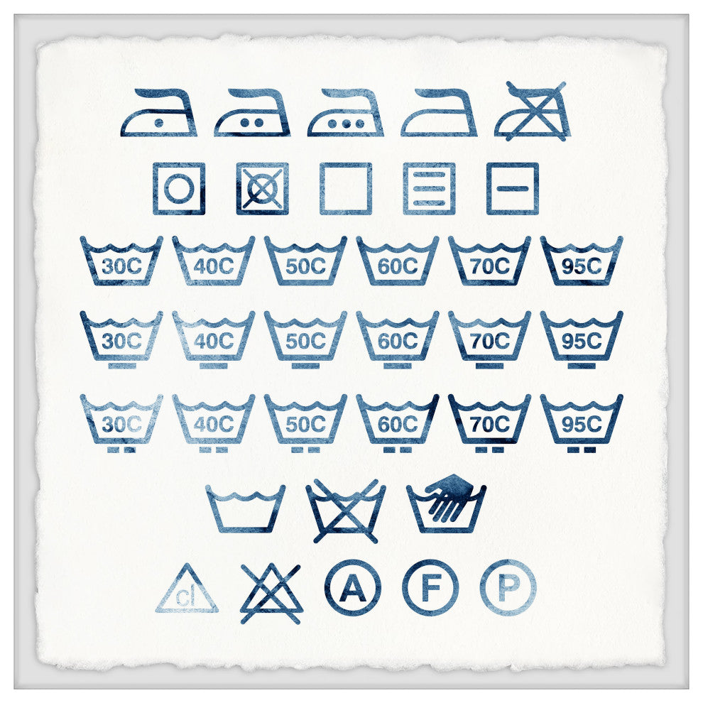 "Wash Setting Guide" Framed Painting Print, 12x12