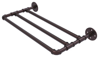 Pipeline Wall Mounted Towel Shelf, Antique Bronze, 30"