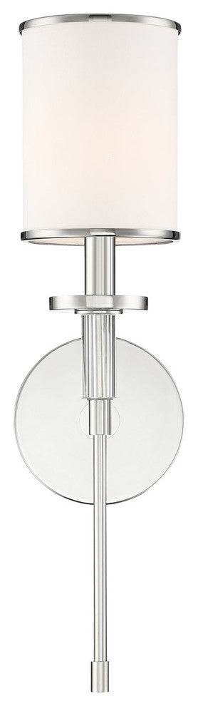 Crystorama HAT-471-PN, 1-Light Wall Mount, Polished Nickel