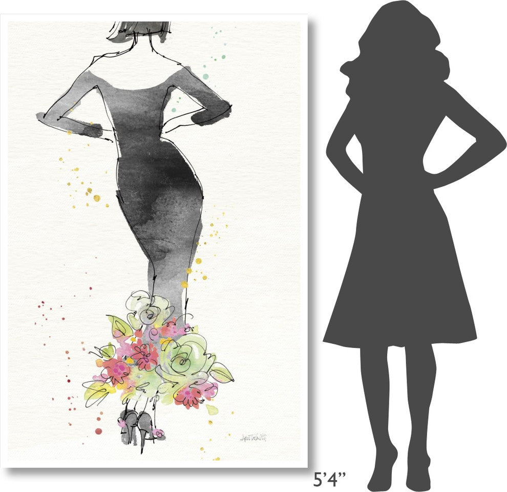 "Floral Fashion I v2" Digital Paper Print by Anne Tavoletti, 42"x62"