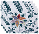 18"x14" Paisley Pop, Floral Print Placemat, Teal, Set of 4