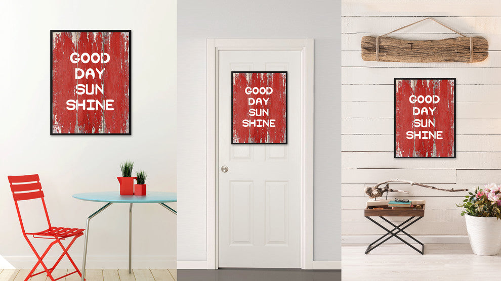 Good Day Sun Shine Inspirational, Canvas, Picture Frame, 28"X37"