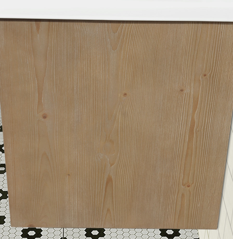 Ari Kitchen and Bath Carlsbad 24" Floating Bathroom Vanity Weathered Fi