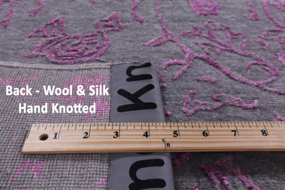 8' 1" X 10' 1" Persian Wool and Silk Hand-Knotted Rug Q6243