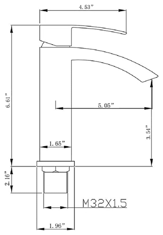 Single Handle Deck Mount Bathroom Faucet, Brown