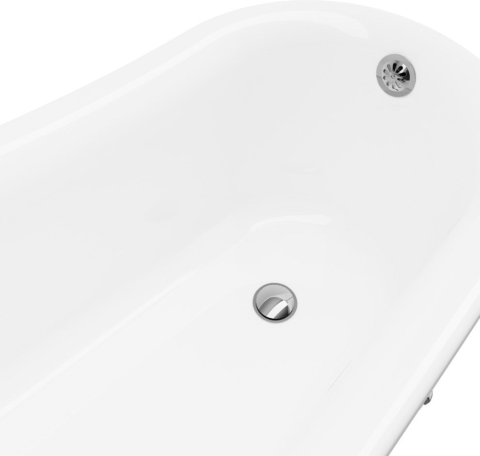 Dorya 69" Freestanding Tub With Faucet