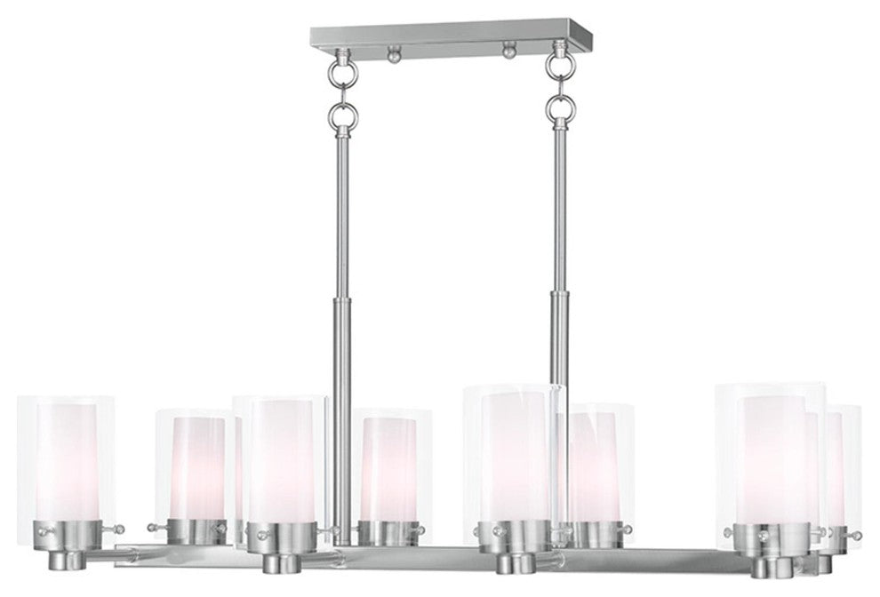 Manhattan Chandelier, Brushed Nickel