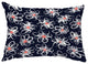 Penelope Floral 14"x20" Decorative Floral Outdoor Throw Pillow, Navy Blue
