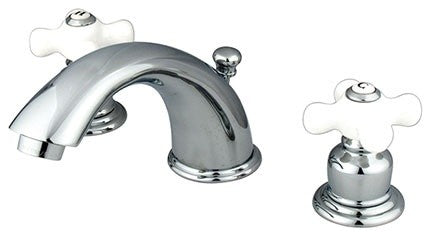 Kingston Brass Widespread Bathroom Faucet With Retail Pop-Up, Polished Chrome