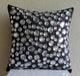 Black Decorative Pillow Covers 22"x22" Silk, We Love Bling Bling