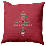 Hearty Holidays Decorative Throw Pillow, Muted Red, 16"x16"