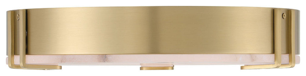 Noga, Flush Mount , 16", Gold, Alabaster
