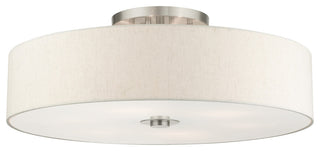 Brushed Nickel Timeless, Transitional, Versatile, Semi Flush