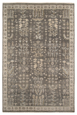 Nuit Arabe Rawe Area Rug, Gray, 9' x 12', Bordered