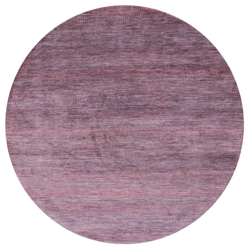 6' Round Savannah Grass Handmade Wool and Silk Rug Q11958