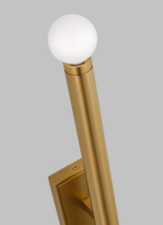 Beckham Modern Large Single Sconce, Burnished Brass