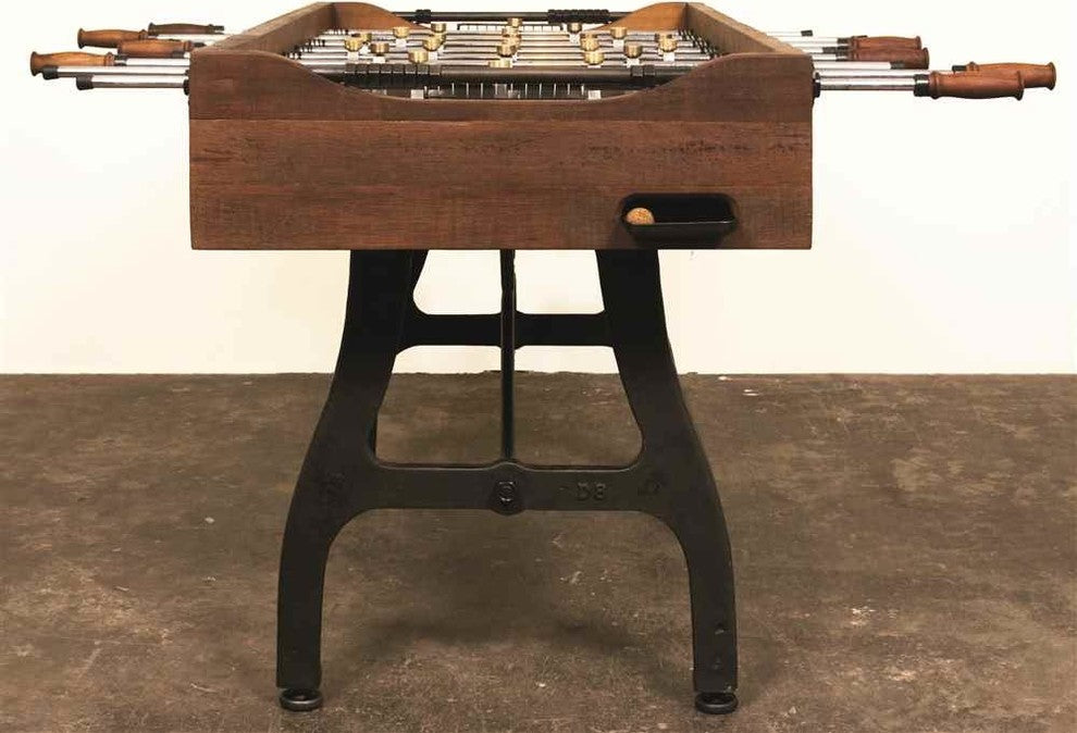 Foosball Game Table, Reclaimed Hardwood
