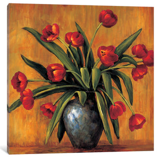 "Red Tulips" by Brian Francis, Canvas Print, 18"x18"