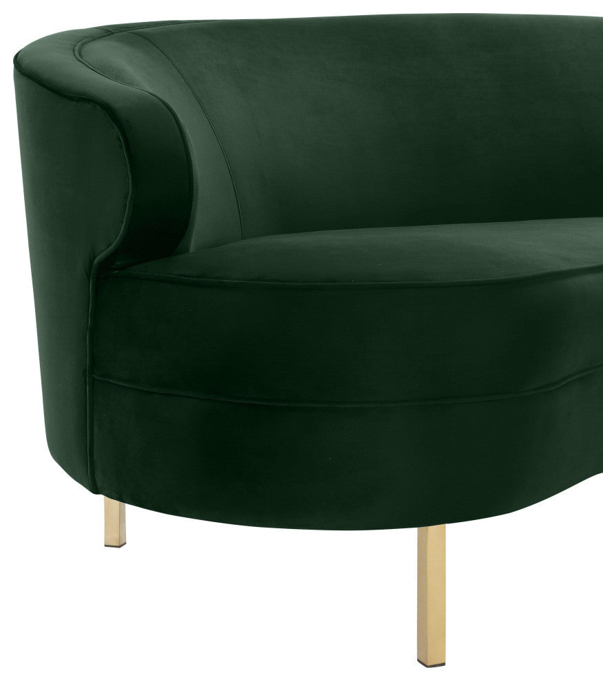 Baila Green Velvet Sofa - Green