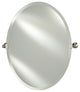 Radiance Frameless Bevel Oval Tranitional Tilt Mirror, Polished Nickel, 24x32
