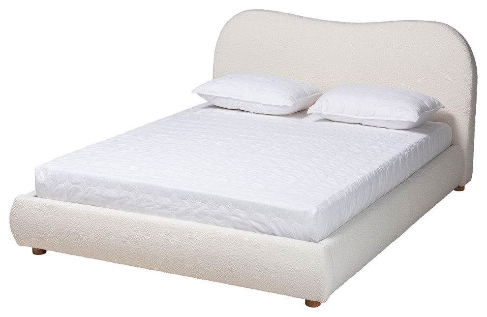 Salcombe Cream Boucle Collection, Queen Bed