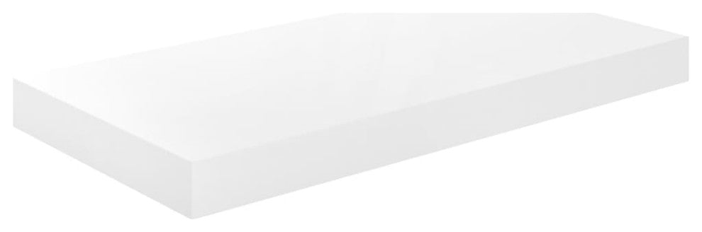 vidaXL Wall Shelves Floating Shelves Display Shelves 2 Pcs High Gloss White