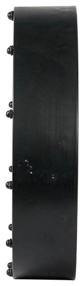 Black and Ivory Vintage Gear Industrial Wall Clock
