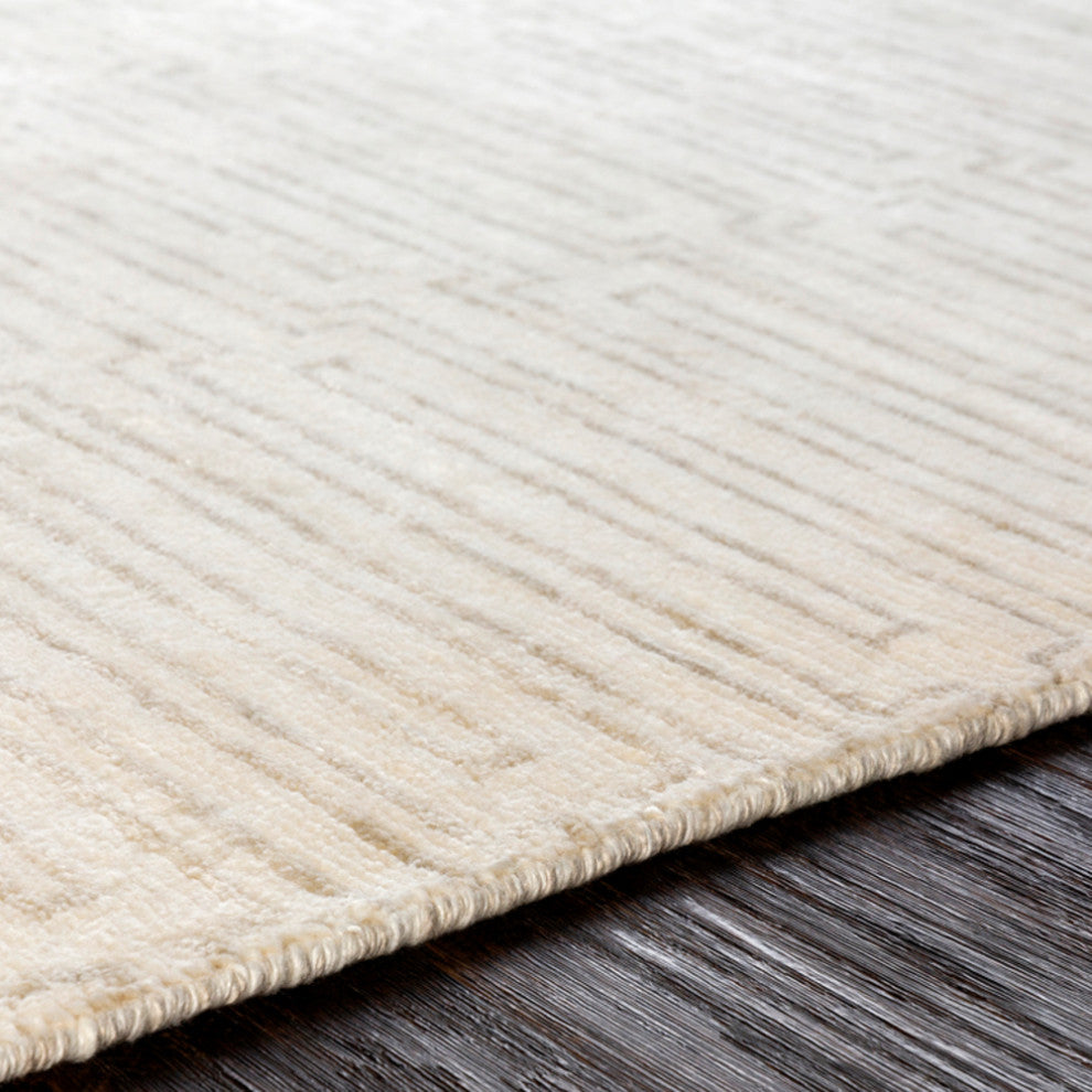Surya Platinum PLAT-9000 Modern Area Rug, Khaki, 9' x 13' Rectangle