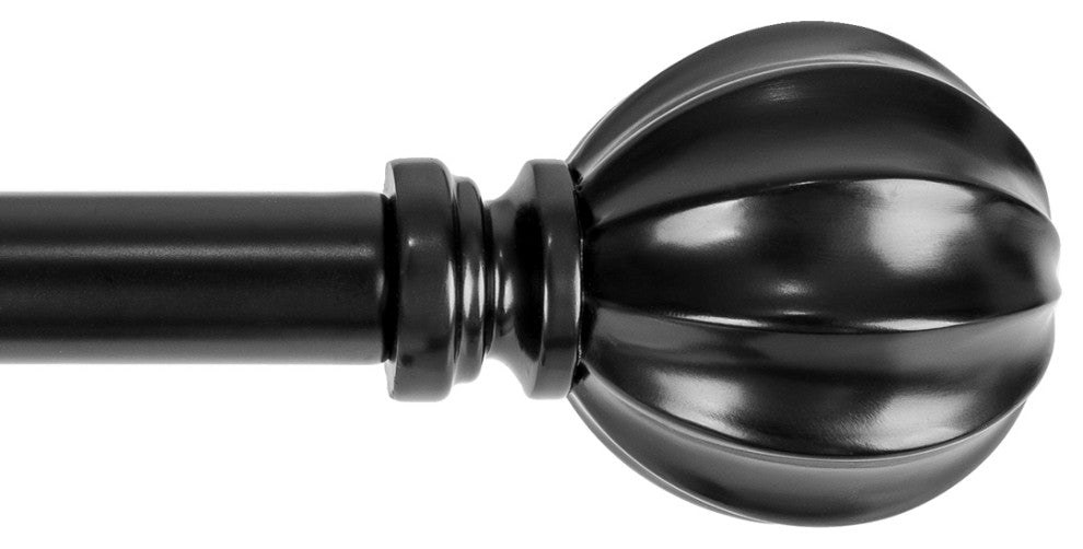 UTOPIA ALLEY 3/4 Inch Curtain Rod - Curtain Rods For Windows 48 to 86 Inch, Black