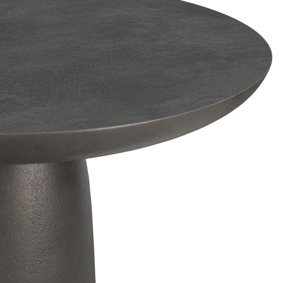 Alexa Cast Aluminum Coffee Table in Black Nickel